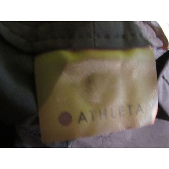 ATHLETA LONG SHORTS BLACK SIZE 8 WOMEN'S CARGO SIDE POCKETS WORKOUT TIES AT LEG - Picture 4 of 12